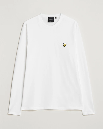 Mies |  | Lyle & Scott | Plain Long Sleeve Cotton T-Shirt White