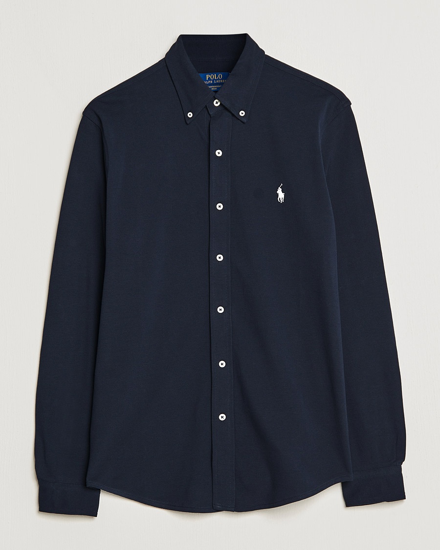 Polo Ralph Lauren Featherweight Mesh Shirt Aviator Navy – Sininen