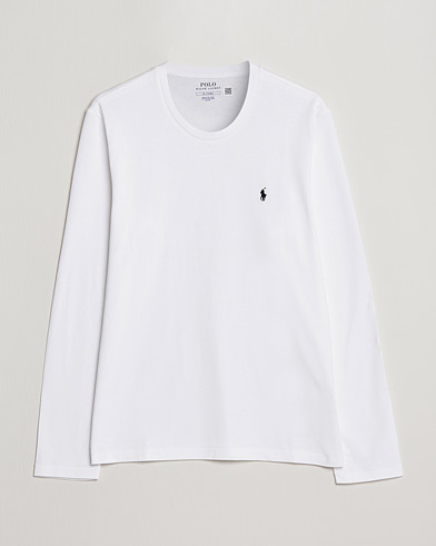 Pitkähihaiset t-paidat |  Liquid Cotton Long Sleeve Crew Neck Tee White