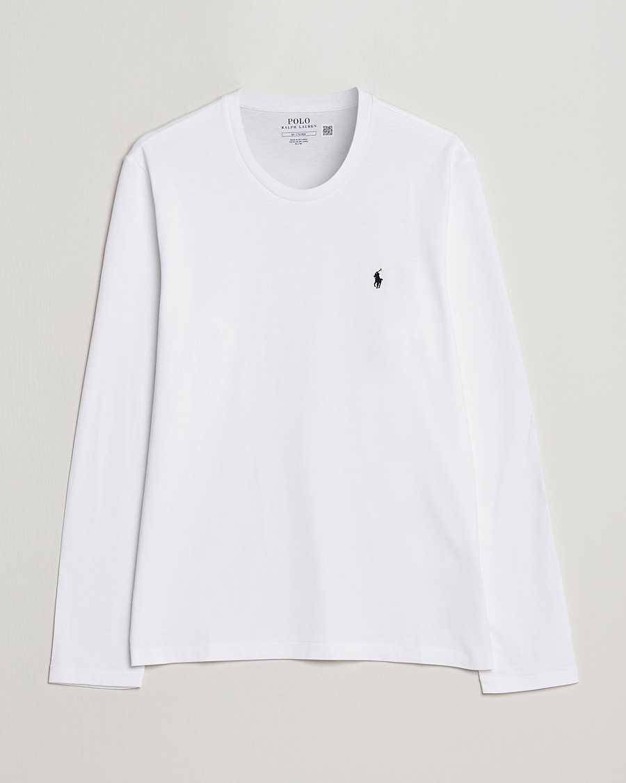 Polo Ralph Lauren Liquid Cotton Long Sleeve Crew Neck Tee White – Valkoinen