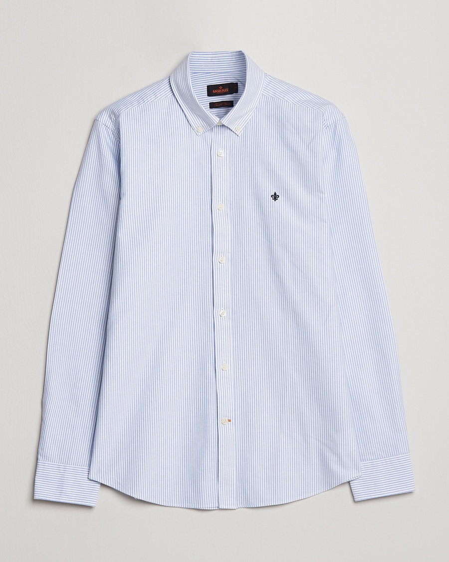 Morris Douglas Striped Oxford Light Blue – Sininen