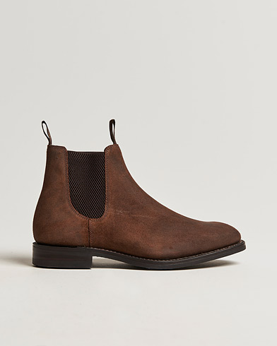 Mies | Talvikengät | Loake 1880 | Chatsworth Chelsea Boot Brown Waxed Suede