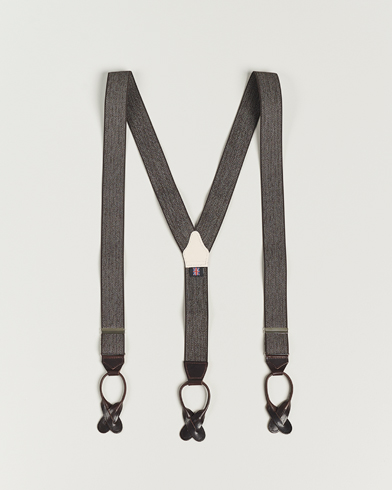Mies | Best of British | Albert Thurston | Elastic Herringbone Braces 35mm Brown 