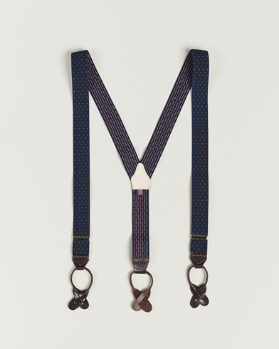 Mies | Best of British | Albert Thurston | Elastic Dot Braces 35mm Blue 