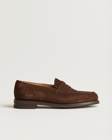 Mies | Loaferit | John Lobb | Lopez Penny Loafer Dark Brown Suede