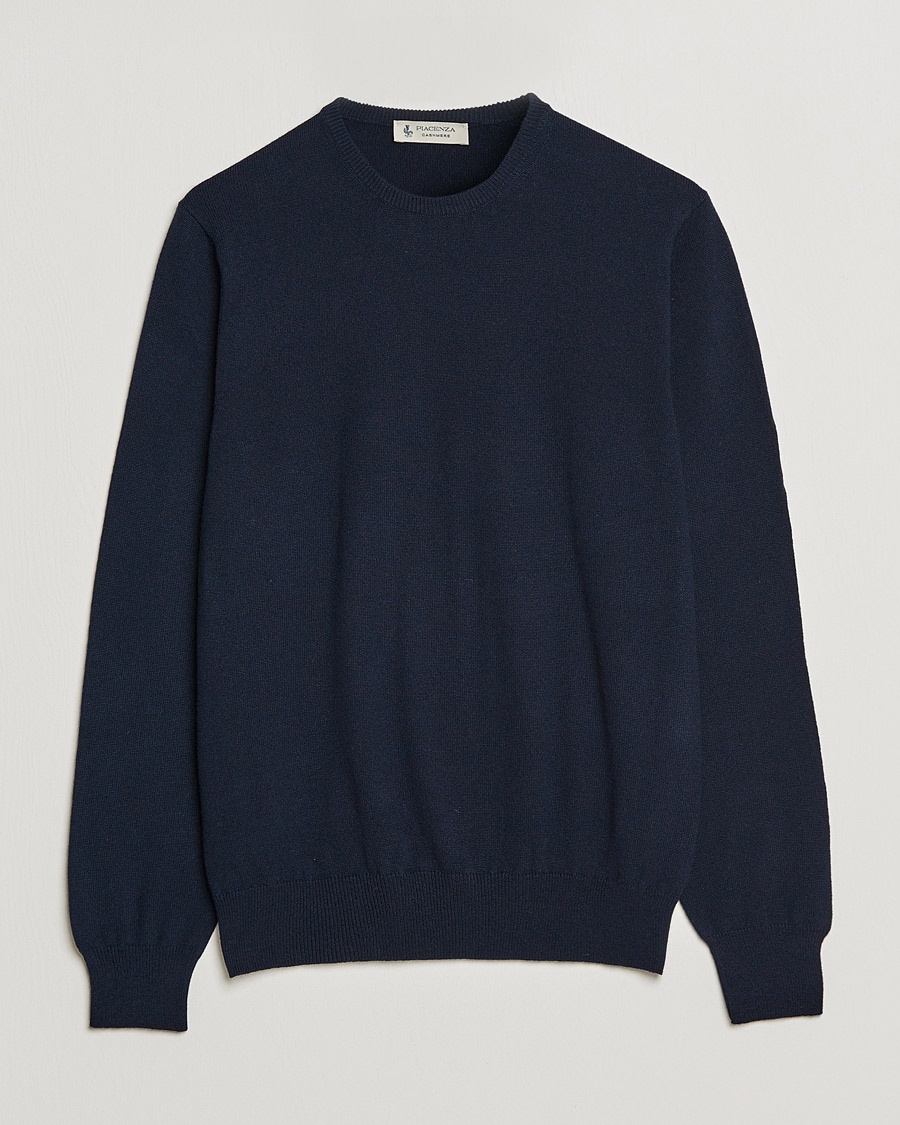 Piacenza Cashmere Cashmere Crew Neck Sweater Navy – Sininen