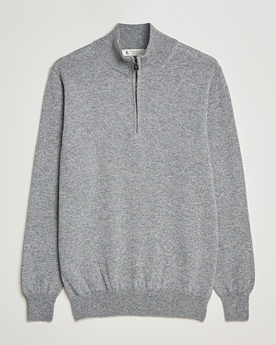  |  Cashmere Half Zip Sweater Light Grey