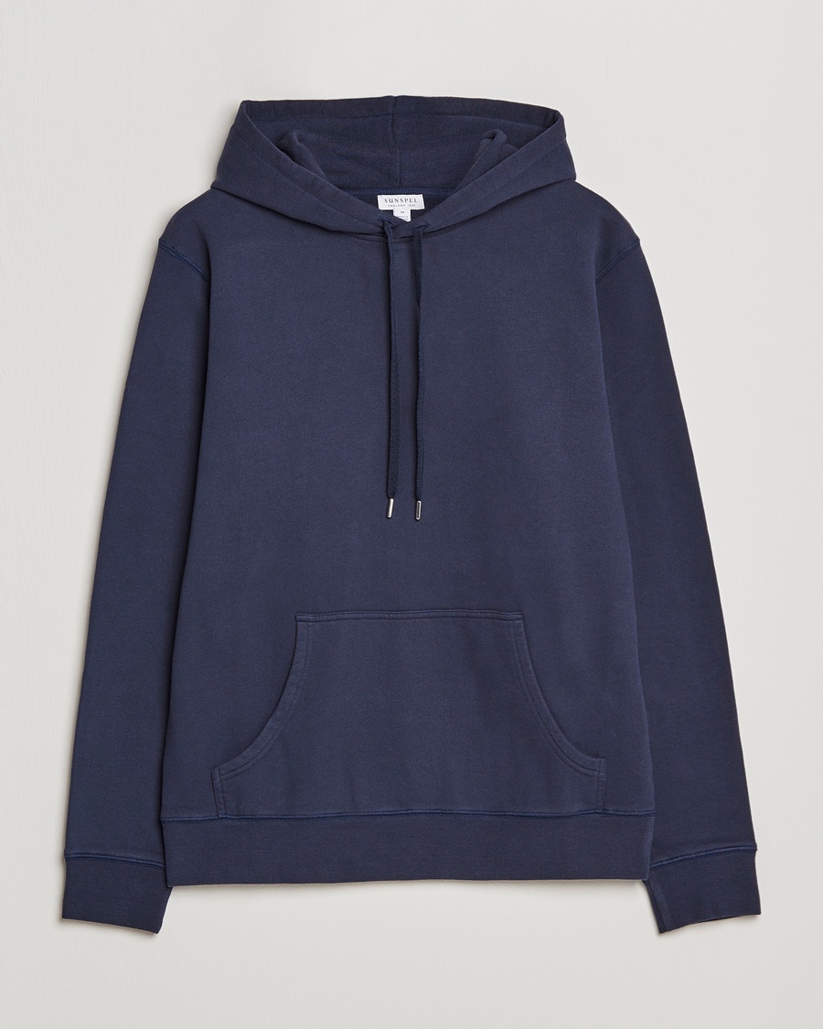 Sunspel Loopback Hoodie Navy – Sininen