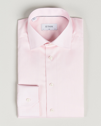 Mies |  | Eton | Slim Fit Signature Twill Shirt Pink