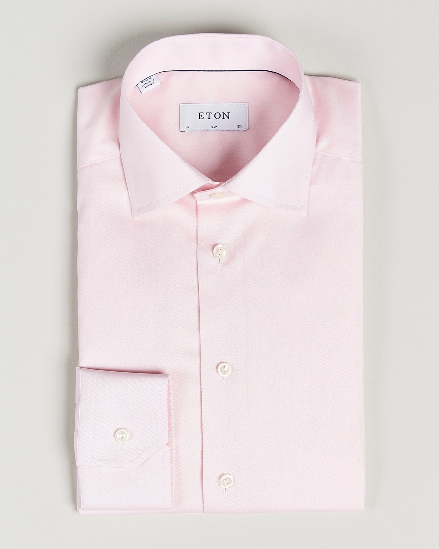 Eton Slim Fit Signature Twill Shirt Pink – Vaaleanpunainen