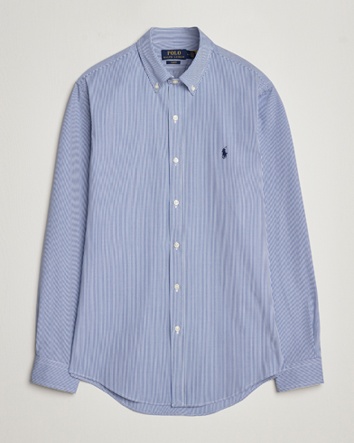 Mies |  | Polo Ralph Lauren | Slim Fit Thin Stripe Poplin Shirt Blue/White