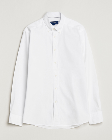 Mies | Smart Casual | Eton | Slim Fit Royal Oxford Button Down White