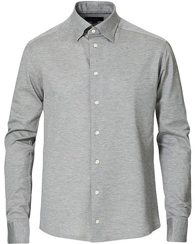Pikeepaita |  Slim Fit Jersey Button Under Shirt Grey