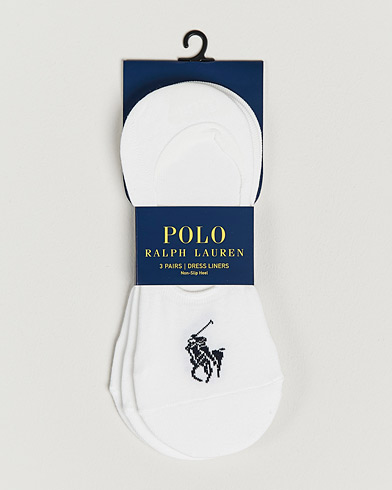 Mies | Alusvaatteet | Polo Ralph Lauren | 3-Pack No Show Big Pony Pony Socks White