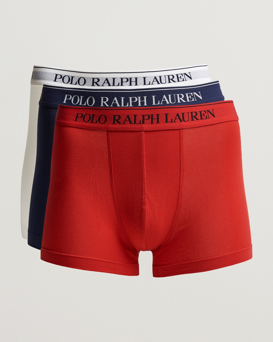 Polo Ralph Lauren 3-Pack Trunk Red/White/Navy – Punainen
