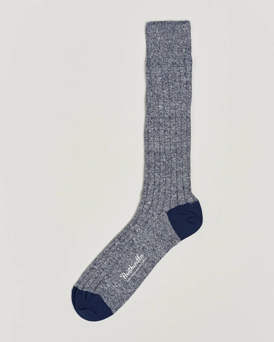 Mies |  | Pantherella | Hamada Linen/Cotton/Nylon Sock Indigo