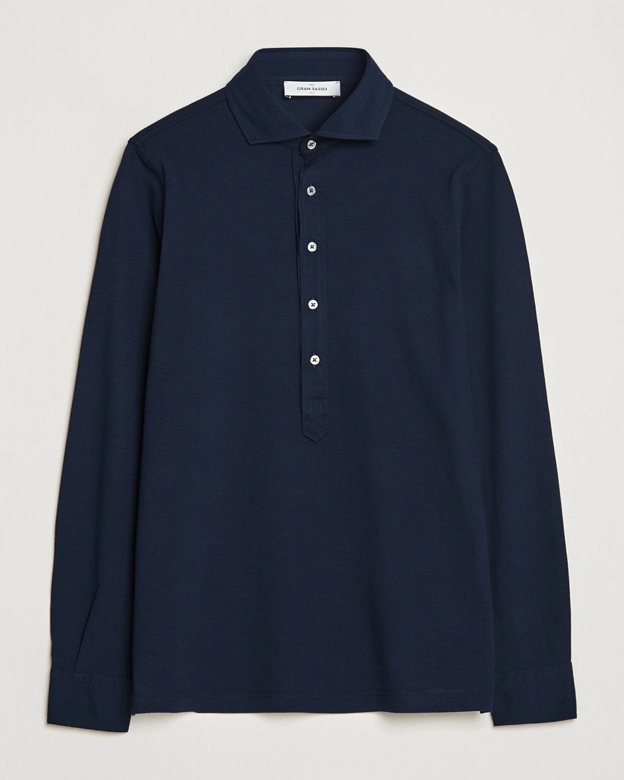 Gran Sasso Popover Shirt Navy – Sininen