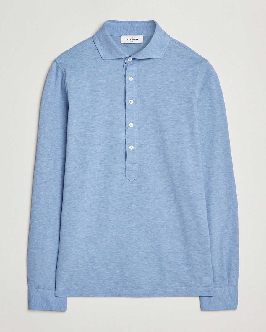 Gran Sasso Popover Shirt Light Blue – Sininen
