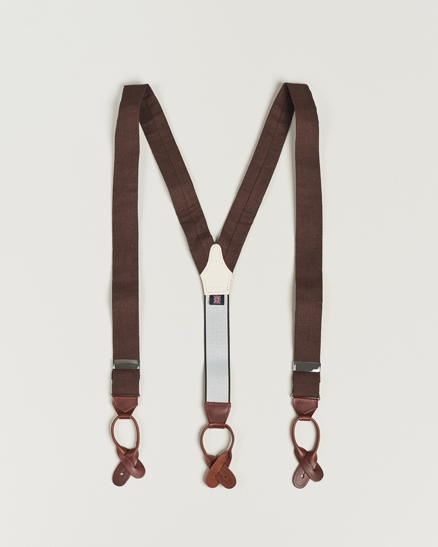 Albert Thurston Linen Braces 38mm Brown – Ruskea