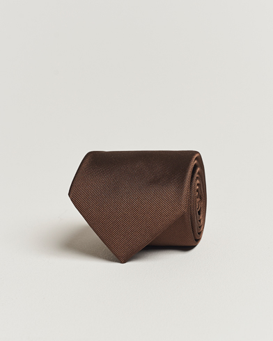 Mies | Smart Casual | Amanda Christensen | Plain Classic Tie 8 cm Brown