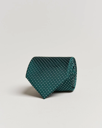 Mies | Amanda Christensen | Amanda Christensen | Micro Dot Classic Tie 8 cm Green/White