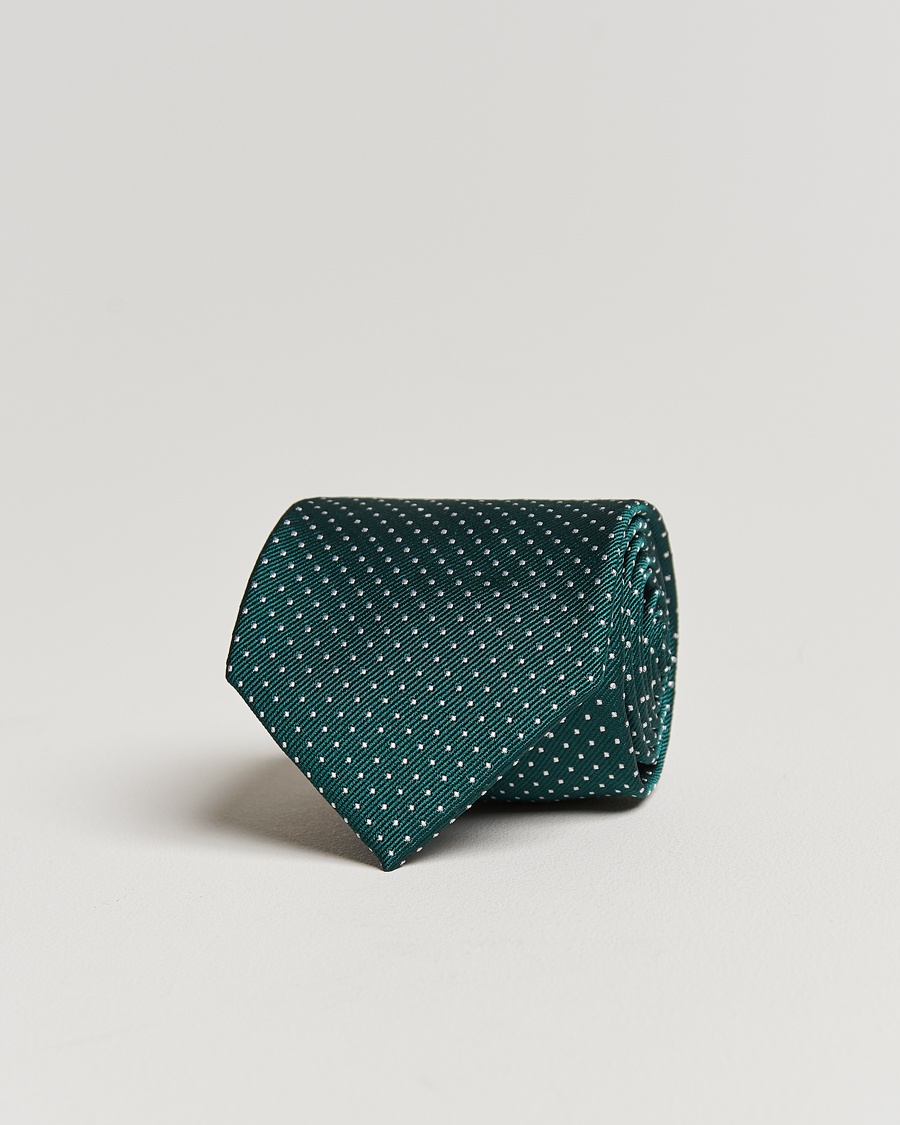 Amanda Christensen Micro Dot Classic Tie 8 cm Green/White – Vihreä