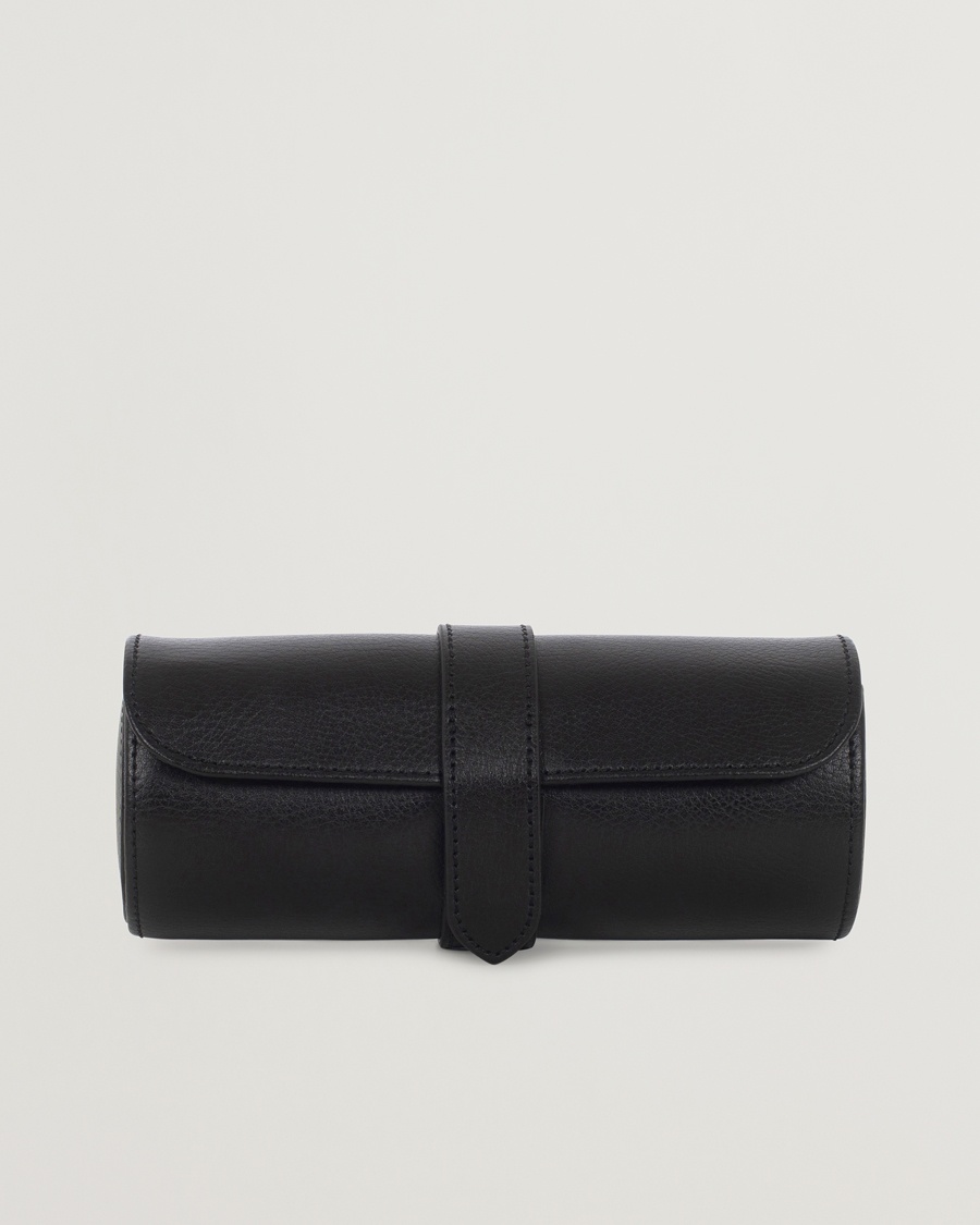 WOLF Blake Triple Watch Roll Black/Grey – Musta