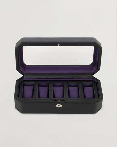 Mies |  | WOLF | Windsor 5 Piece Watch Box Black Purple