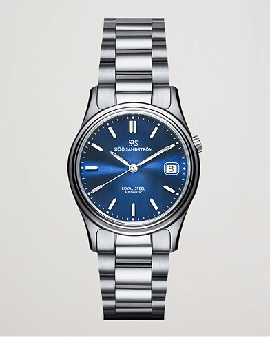Mies | Fine watches | Sjöö Sandström | Royal Steel Classic 36mm Blue and Steel