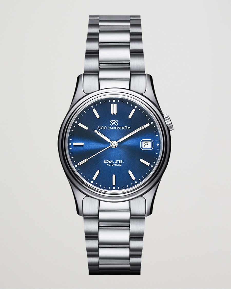 Sjöö Sandström Royal Steel Classic 36mm Blue and Steel – Hopea