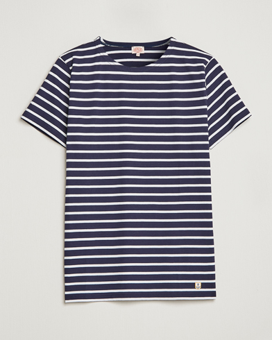 Mies | T-paidat | Armor-lux | Hoëdic Boatneck Héritage Stripe T-shirt Navy/White