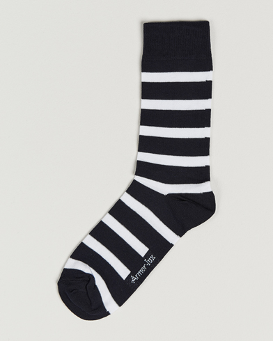 Mies |  | Armor-lux | Loer Stripe Sock Rich Navy/White