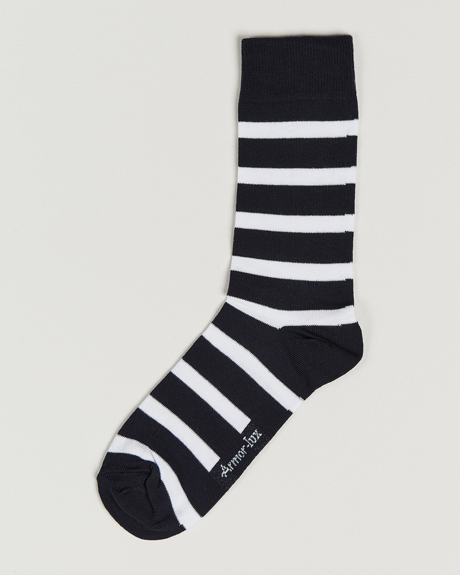 Armor-lux Loer Stripe Sock Rich Navy/White – Sininen