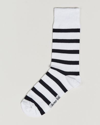 Mies | Basics | Armor-lux | Loer Stripe Sock White/Rich Navy