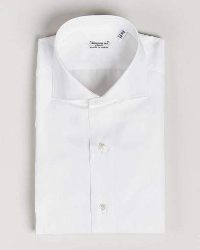 Mies | Bisnespaidat | Finamore Napoli | Milano Slim Fit Classic Shirt White