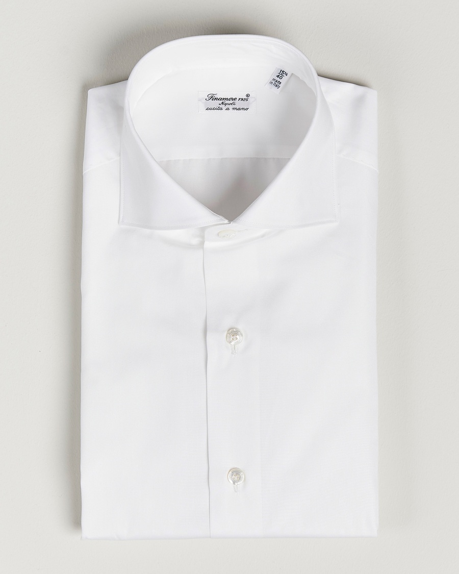 Finamore Napoli Milano Slim Fit Classic Shirt White – Valkoinen