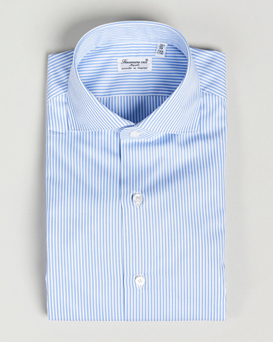 Mies | Finamore Napoli | Finamore Napoli | Milano Slim Fit Classic Shirt Blue