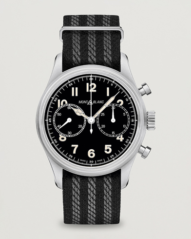 Mies |  | Montblanc | 1858 Steel Automatic Chronograph 42mm Black Dial