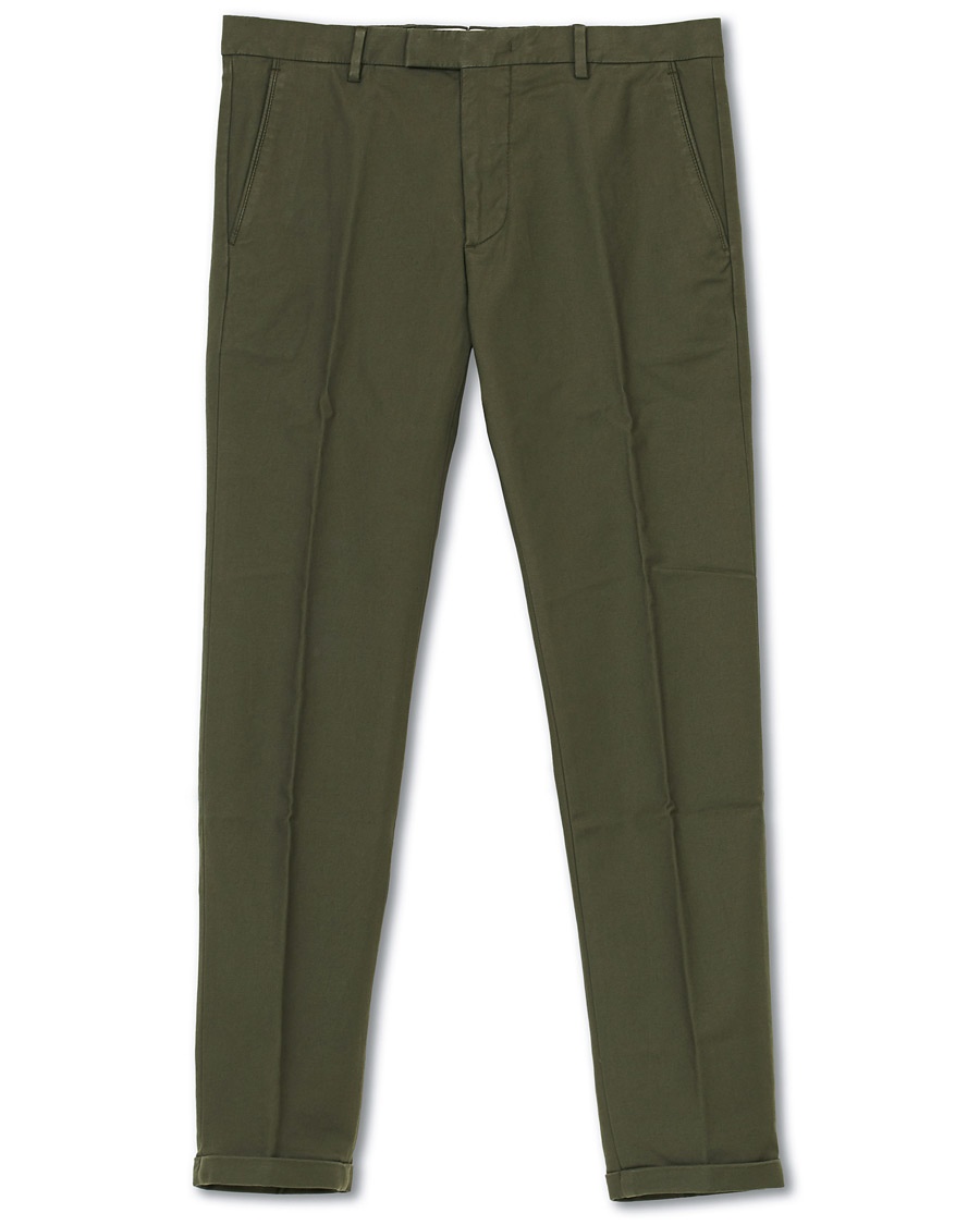 NN07 Scott Regular Fit Stretch Trousers Army Green – Vihreä