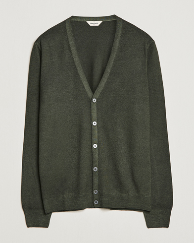 Mies | Neuletakit | Gran Sasso | Vintage Merino Fashion Fit Cardigan Green
