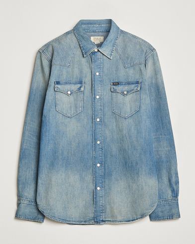 Mies | Preppy Authentic | Polo Ralph Lauren | Icon Wester Denim Shirt Light Blue