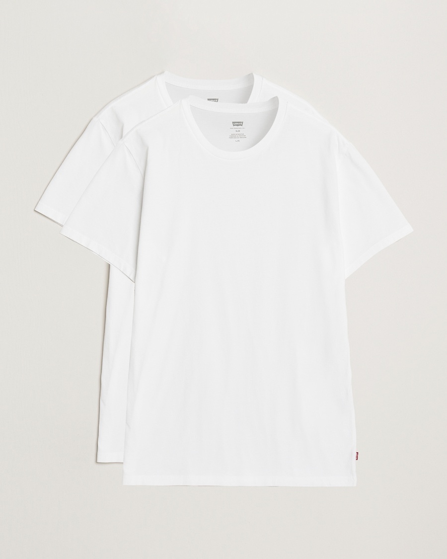 Levi's 2-Pack Crew Neck T-Shirt White – Valkoinen
