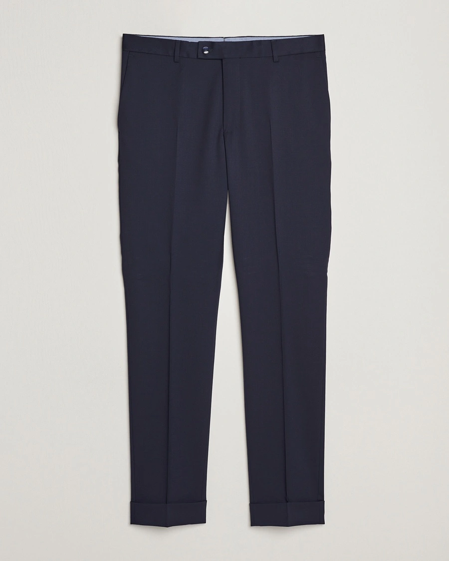Morris Prestige Wool Suit Trousers Navy – Sininen