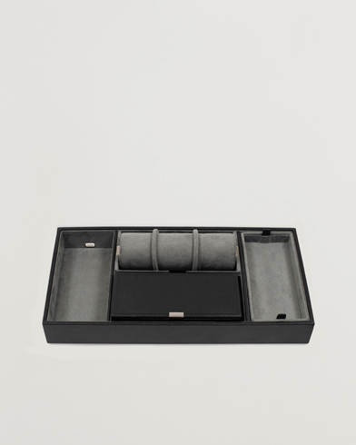 Mies | Tyylitietoiselle | WOLF | Howard Valet Tray with Cuff Black/Grey Pebble