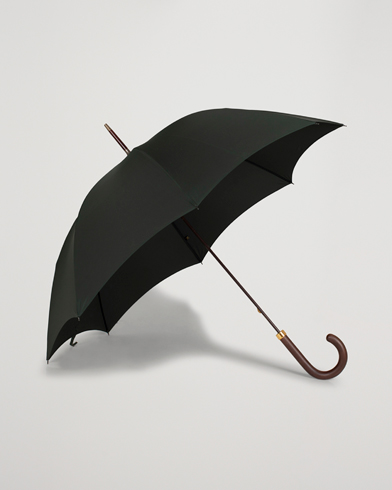 Mies | Sateenvarjot | Fox Umbrellas | Polished Hardwood Umbrella  Racing Green