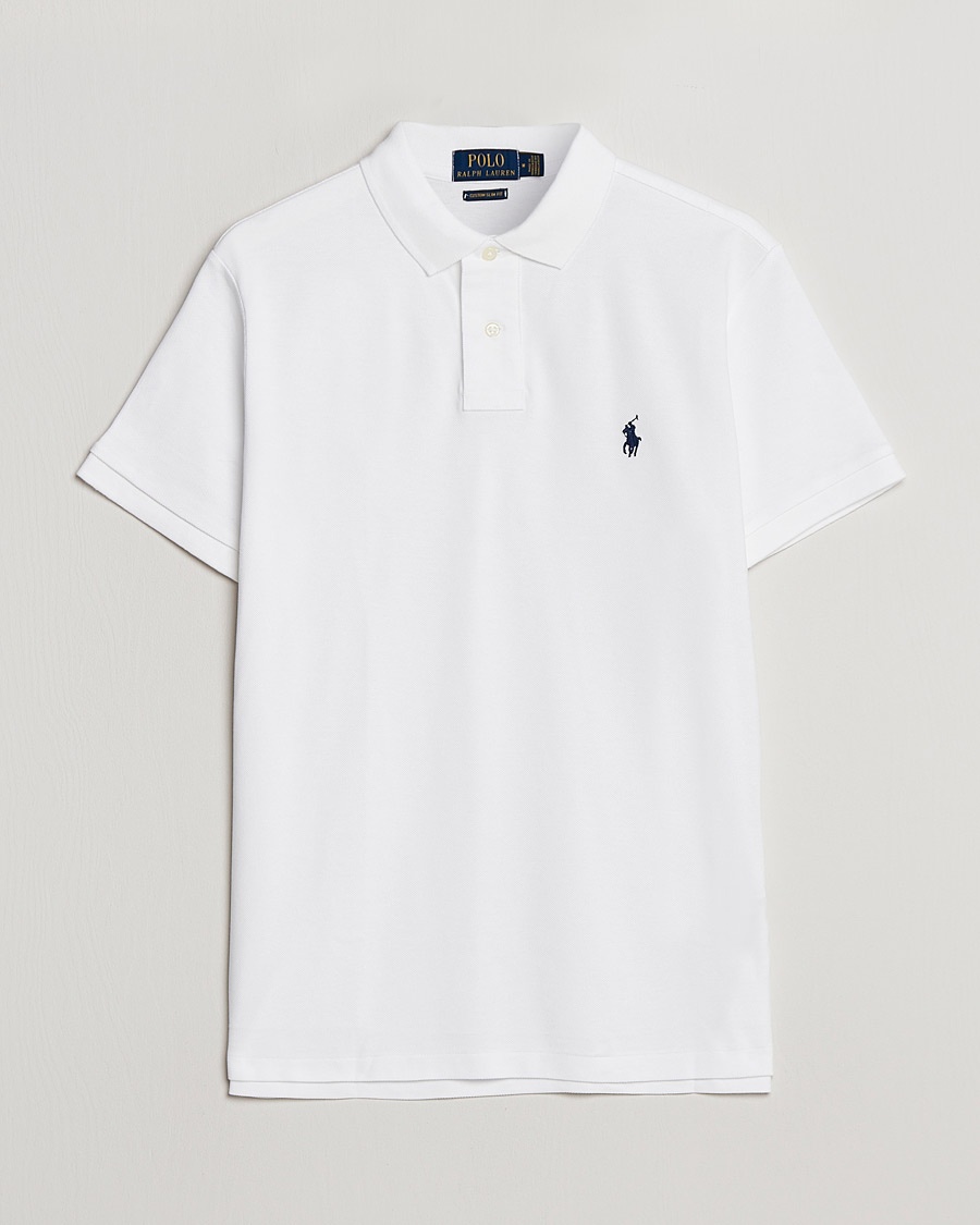 Polo Ralph Lauren Custom Slim Fit Polo White – Valkoinen