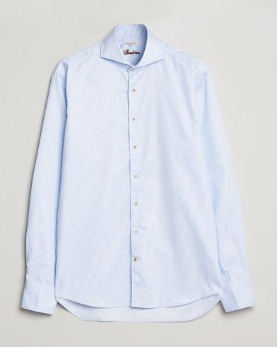 Mies | Kauluspaidat | Stenströms | Fitted Body Pinstriped Casual Shirt Light Blue