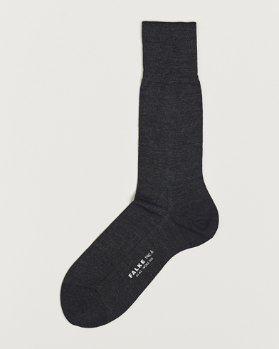 Mies |  | Falke | No. 6 Finest Merino & Silk Socks Anthracite Melange