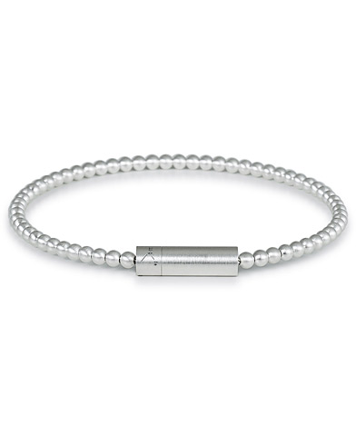  Beads Bracelet Brushed Sterling Silver 11g