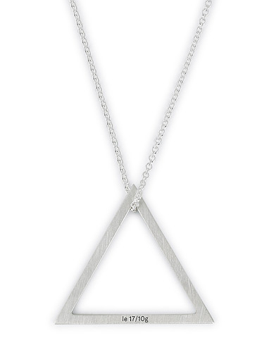  Triangle Necklace 1.7 Sterling Silver